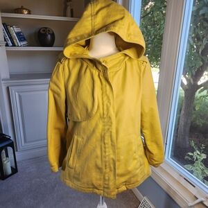 GAP Mustard Hooded Ladies Jacket Size Medium
